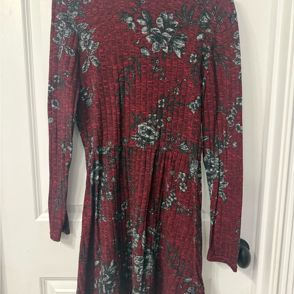 Floral Red Dress